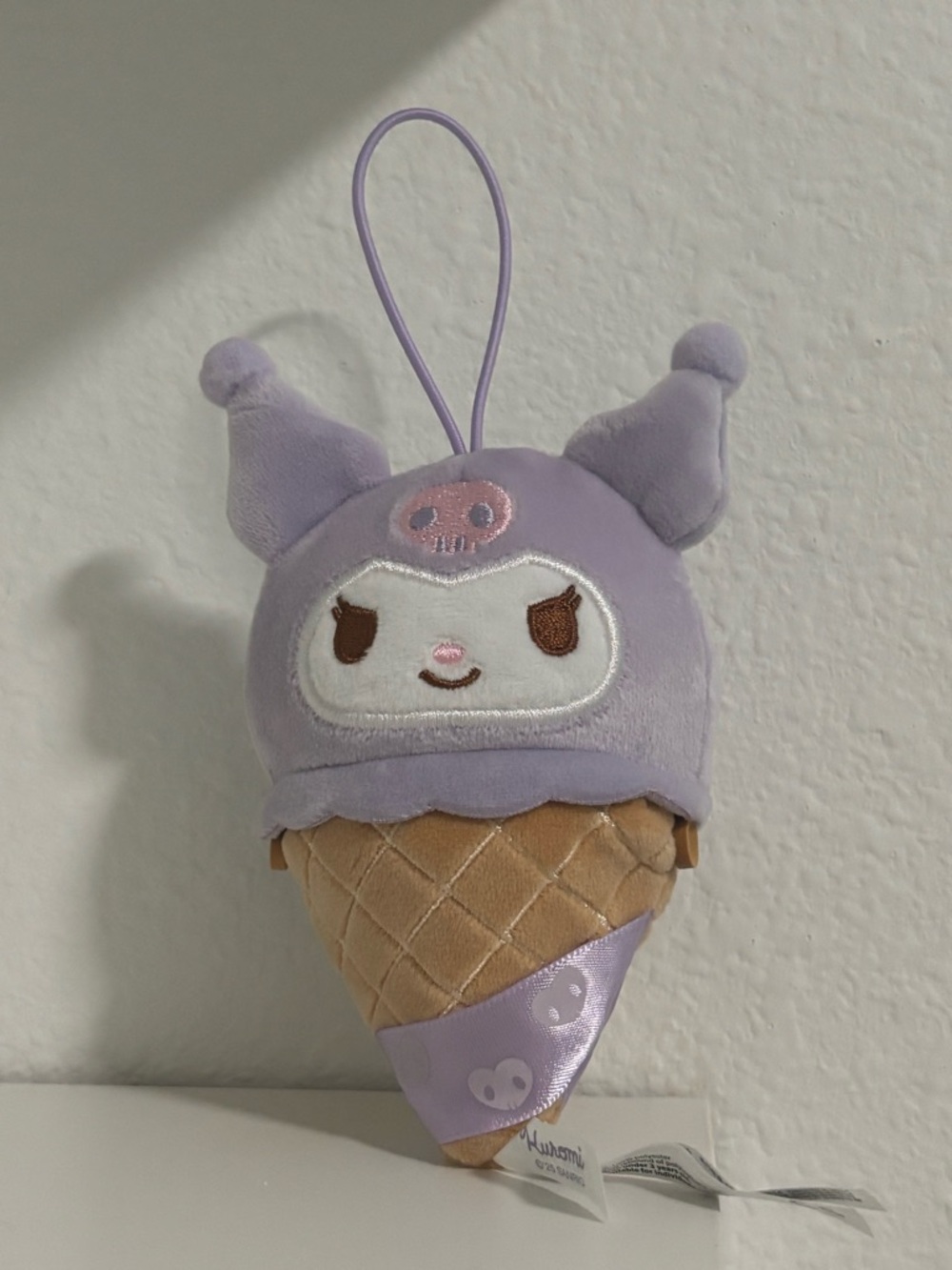 Sanrio Kuromi Ice Cream Squishy Plush Keychain Slow Rising Kawaii Bag Charm